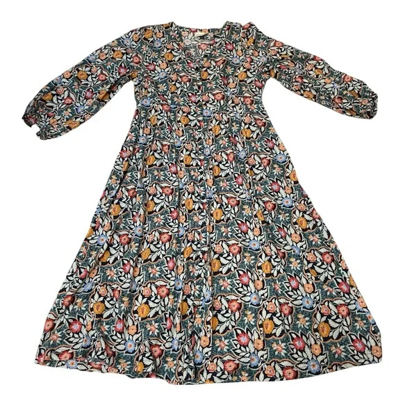 Universal Thread Floral Prairie Multicolor Maxi Dress - Picture 2 of 8